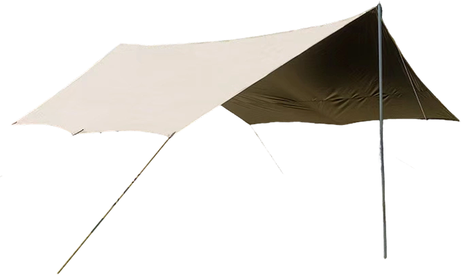 150D fabricae Oxoniensis Canopeum Outdoor cum titanio membranaceo tarp